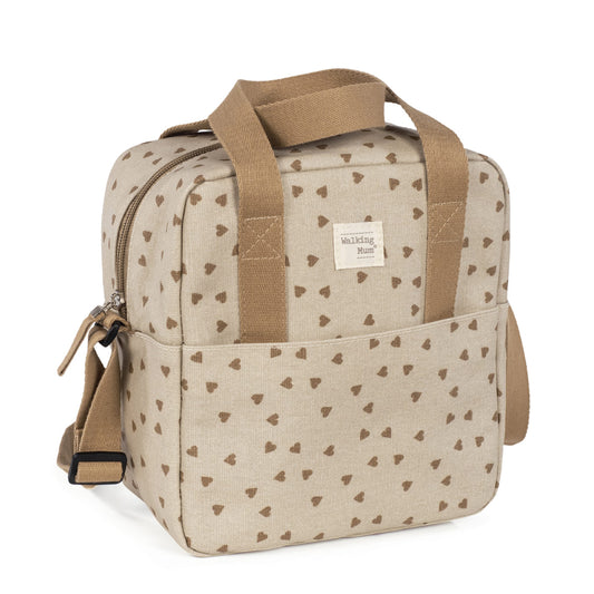Bolsa Térmica Biberones Bebés Corazones Poppy Canela