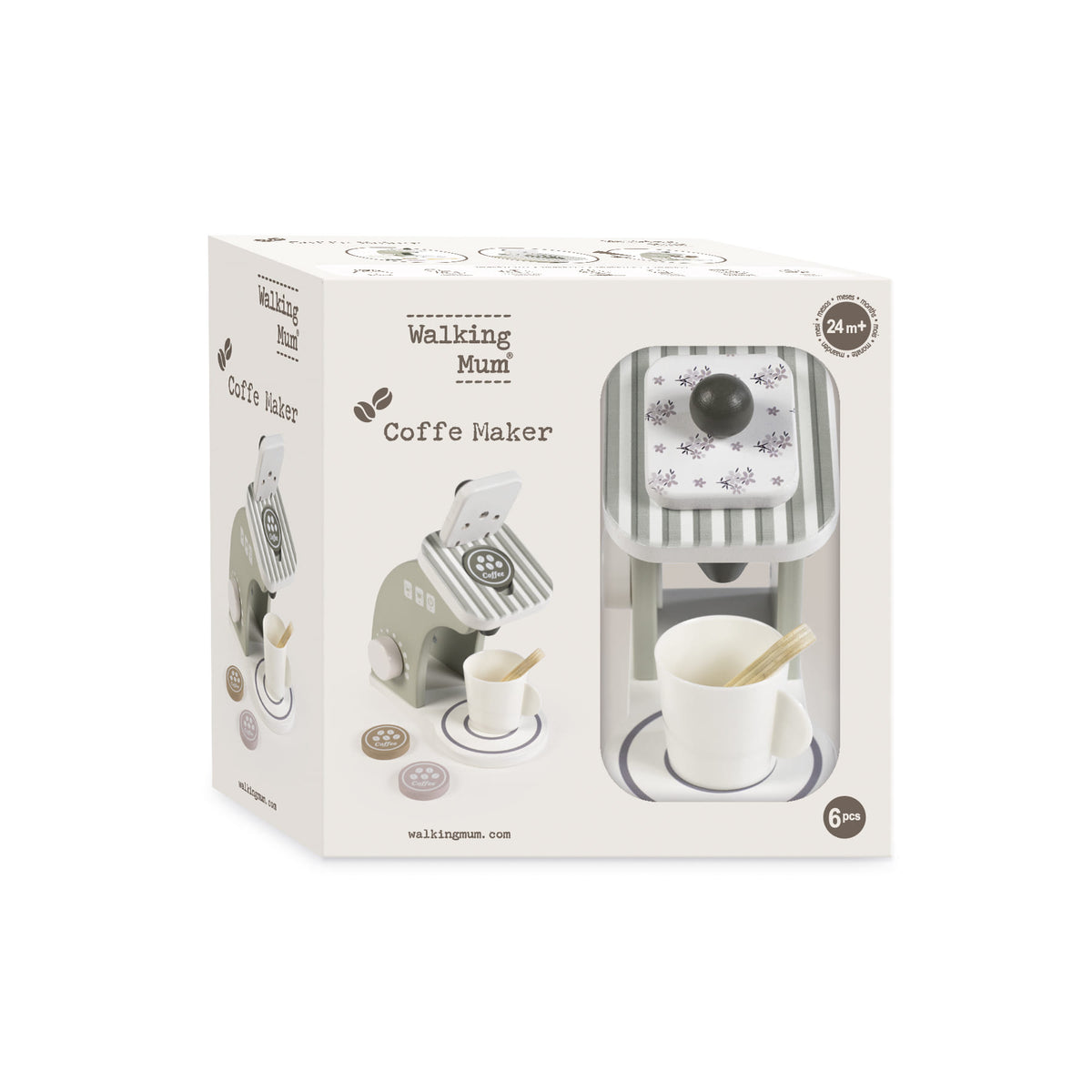 Cafetera Madera Botton
