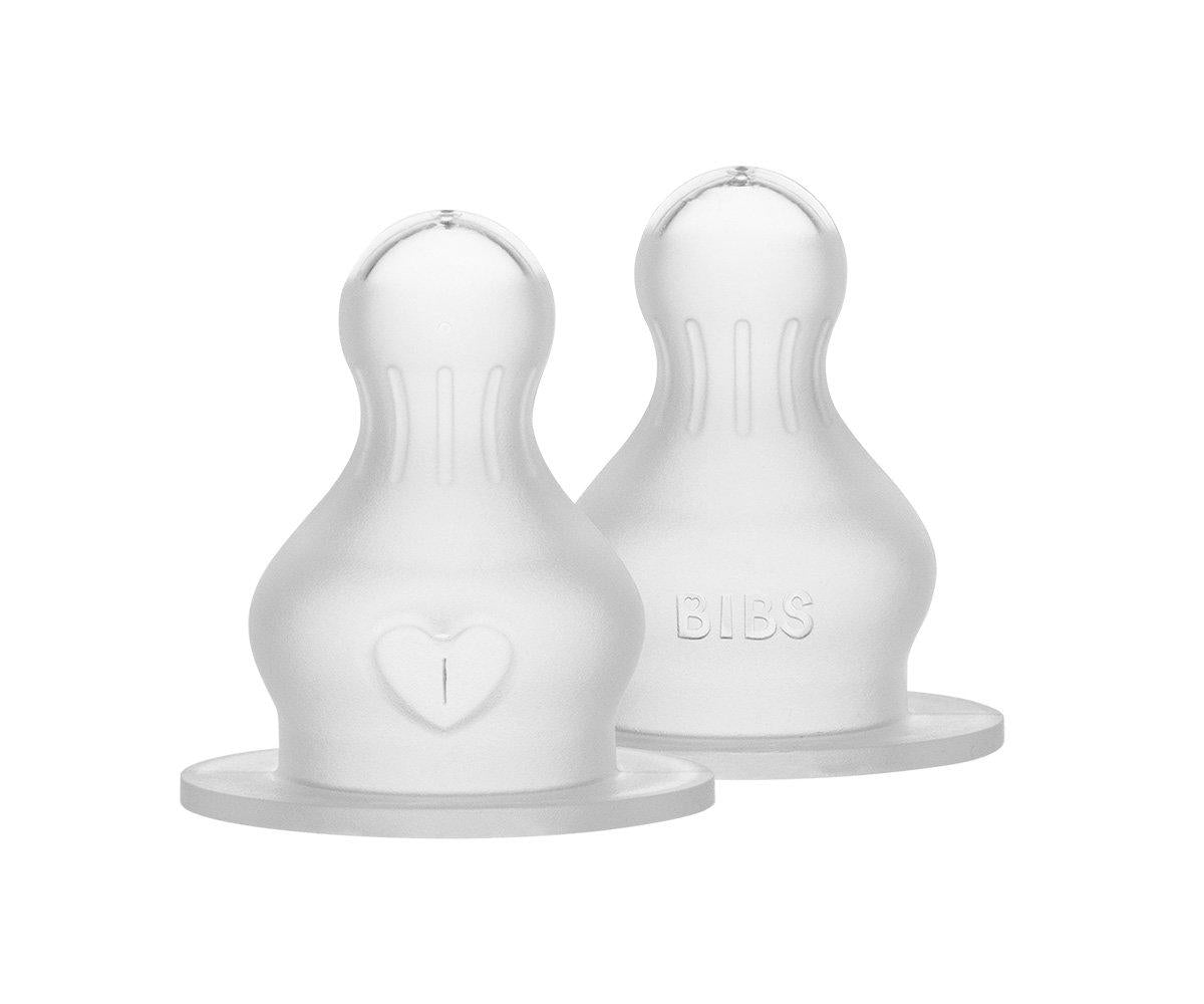 2 Tetinas Silicona Biberón BIBS Flujo Rápido