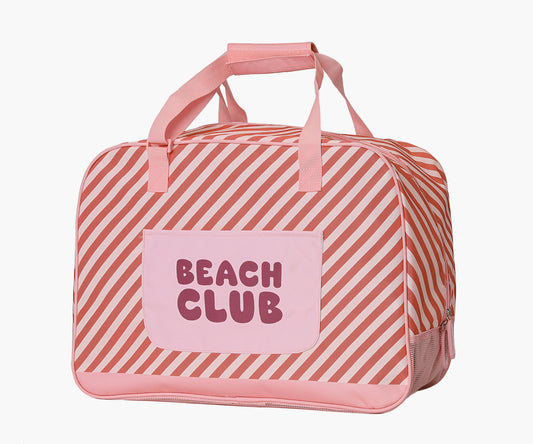 Bolso de Playa con Rejilla Stripes Bloom & Blush