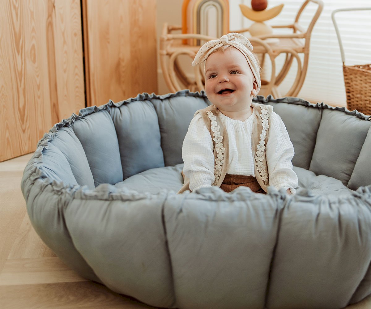 Saco Play & Go Coco Bloom Orgánico Dusty Blue