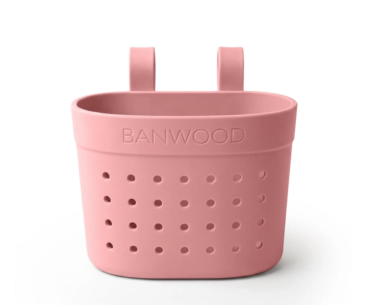Patinete Banwood Eco + Cesta Pin & Ride Raspberry y Pines Magia
