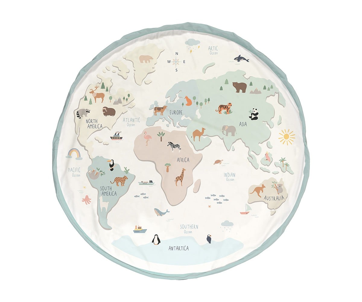 Saco Reversible Play & Go Noomad Worldmap Colour