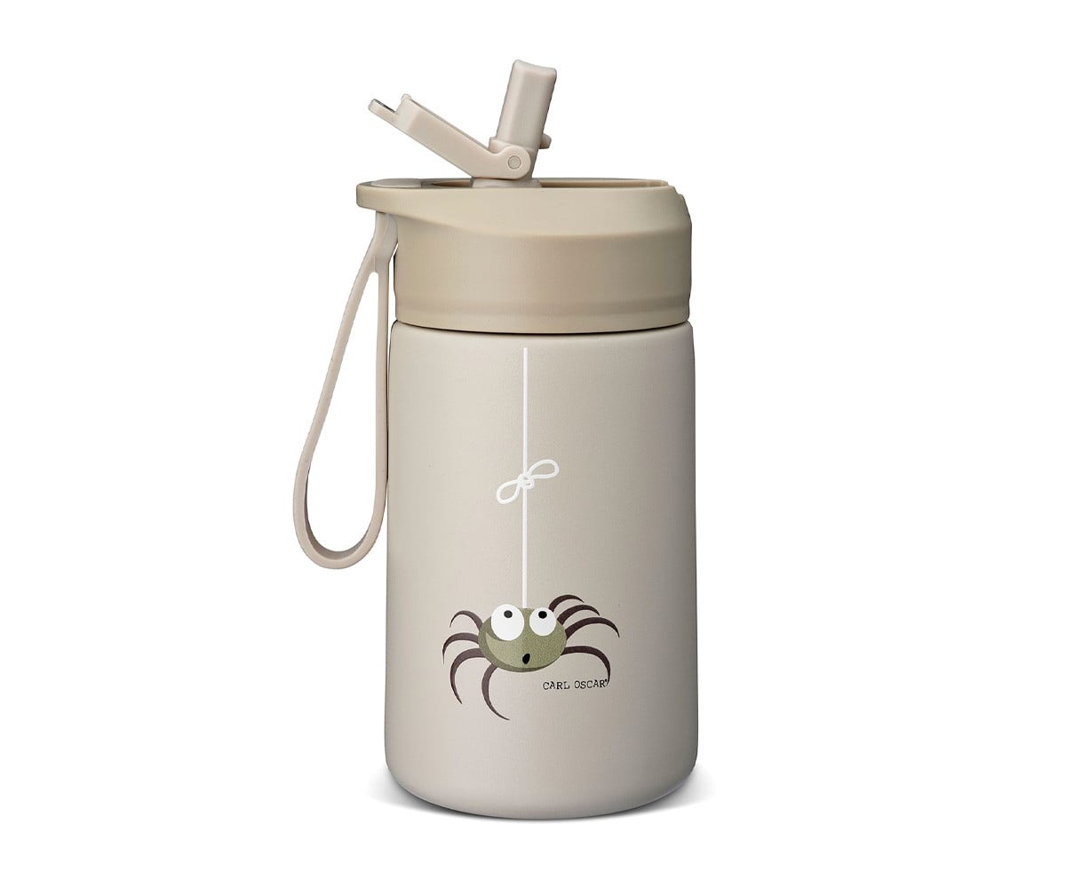Botella de acero Steel Hydraflip 0,4 L - Greige Spider