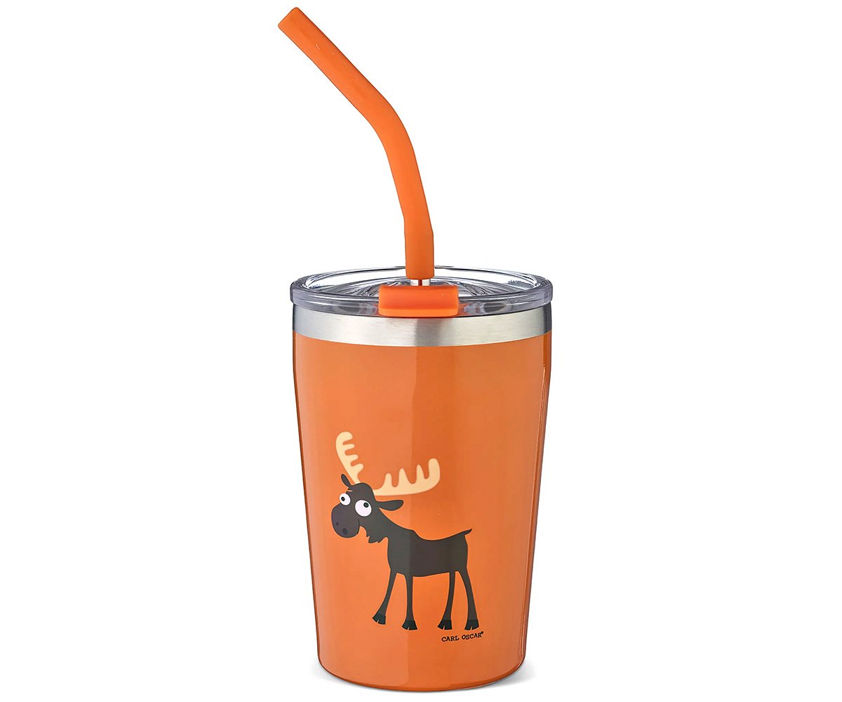 Vaso termo con pajita TEMP Tumbler Reno Orange