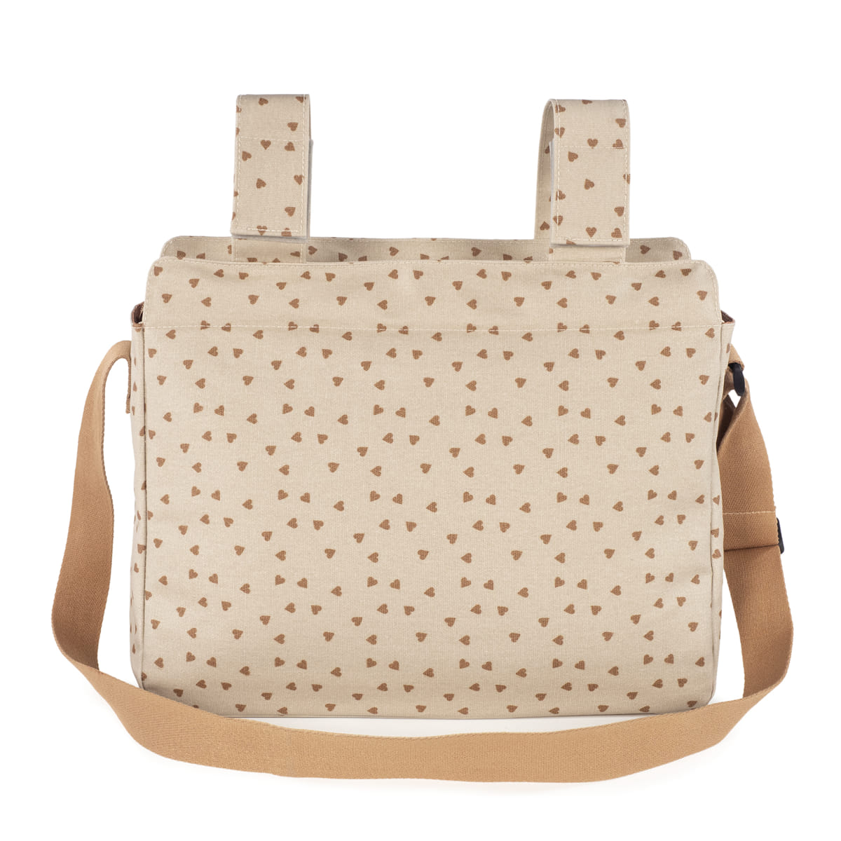 Bolsa Canastilla Corazones Poppy Canela