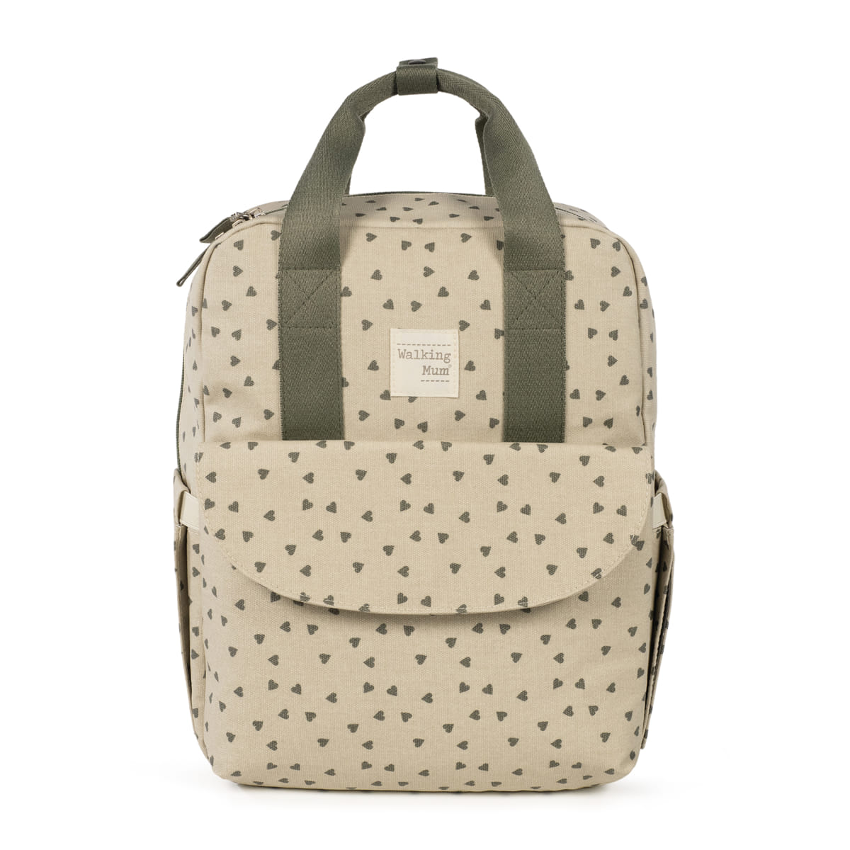 Mochila Corazones Poppy Musgo