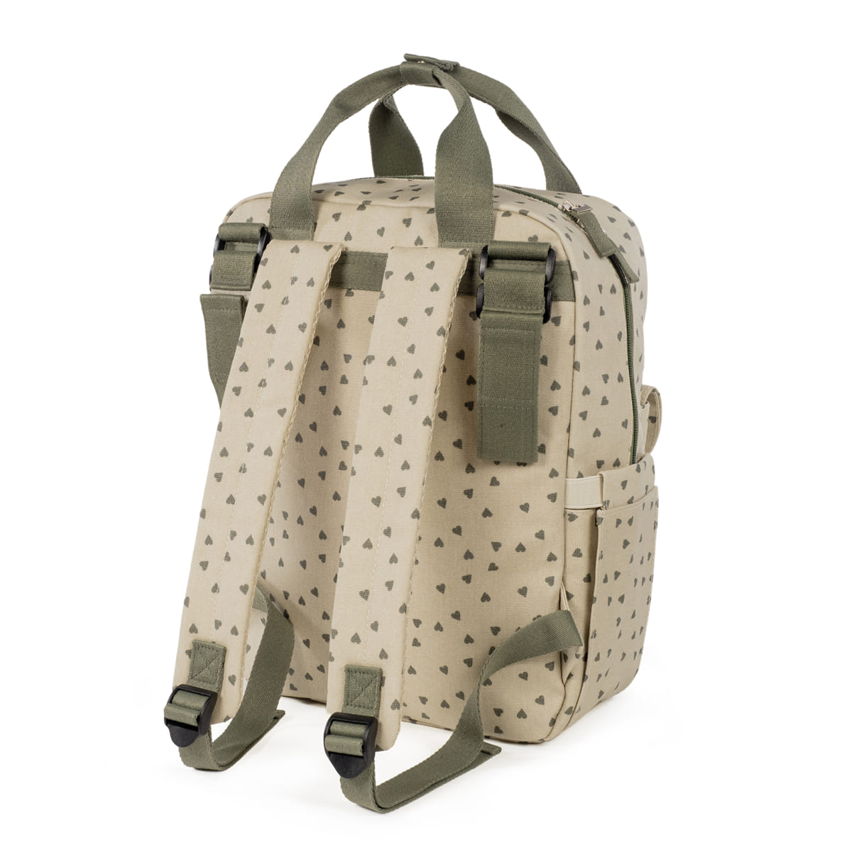 Mochila Corazones Poppy Musgo