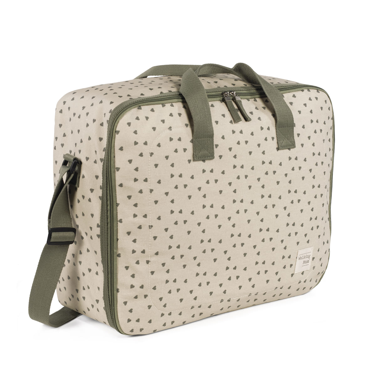 Maleta Corazones Poppy Musgo