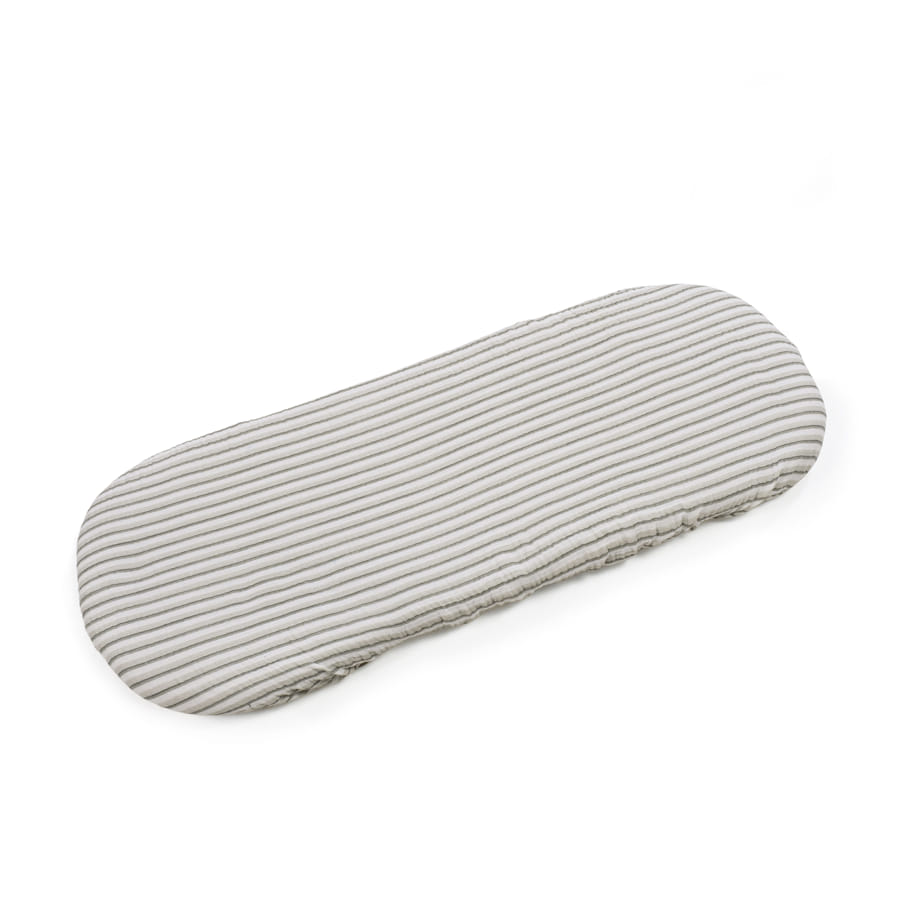 Sábana Ajustable Cuco + Muselina Botton Raya