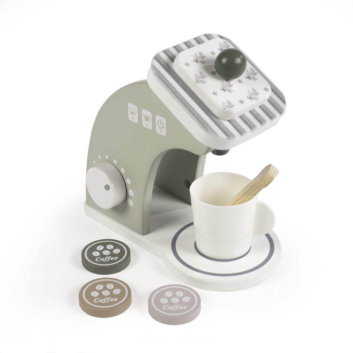 Cafetera Madera Botton