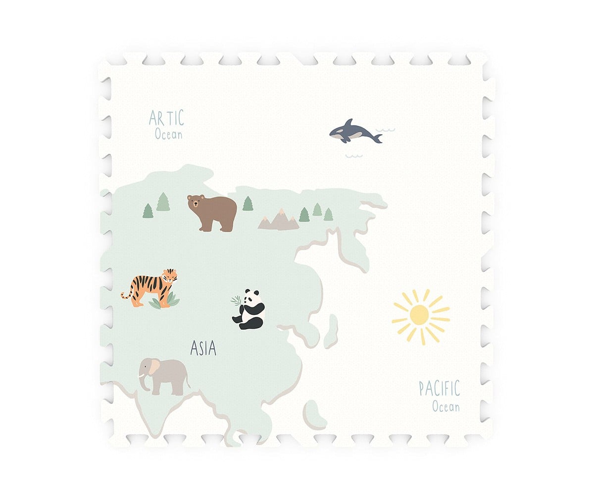 Alfombra de juegos Tiloo Puzzle Worldmap