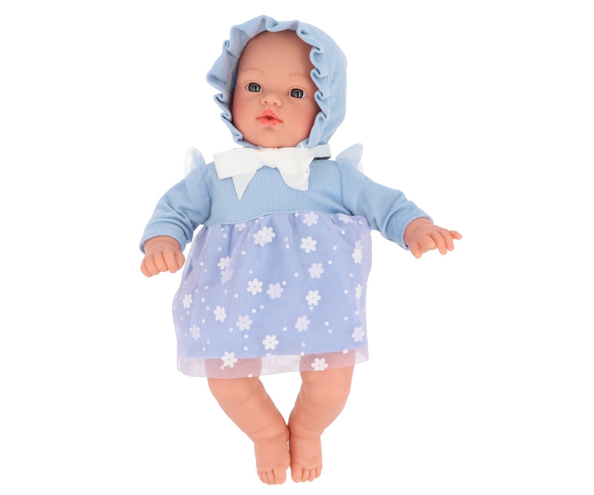 Muñeco Helena con Vestido Flores Azul