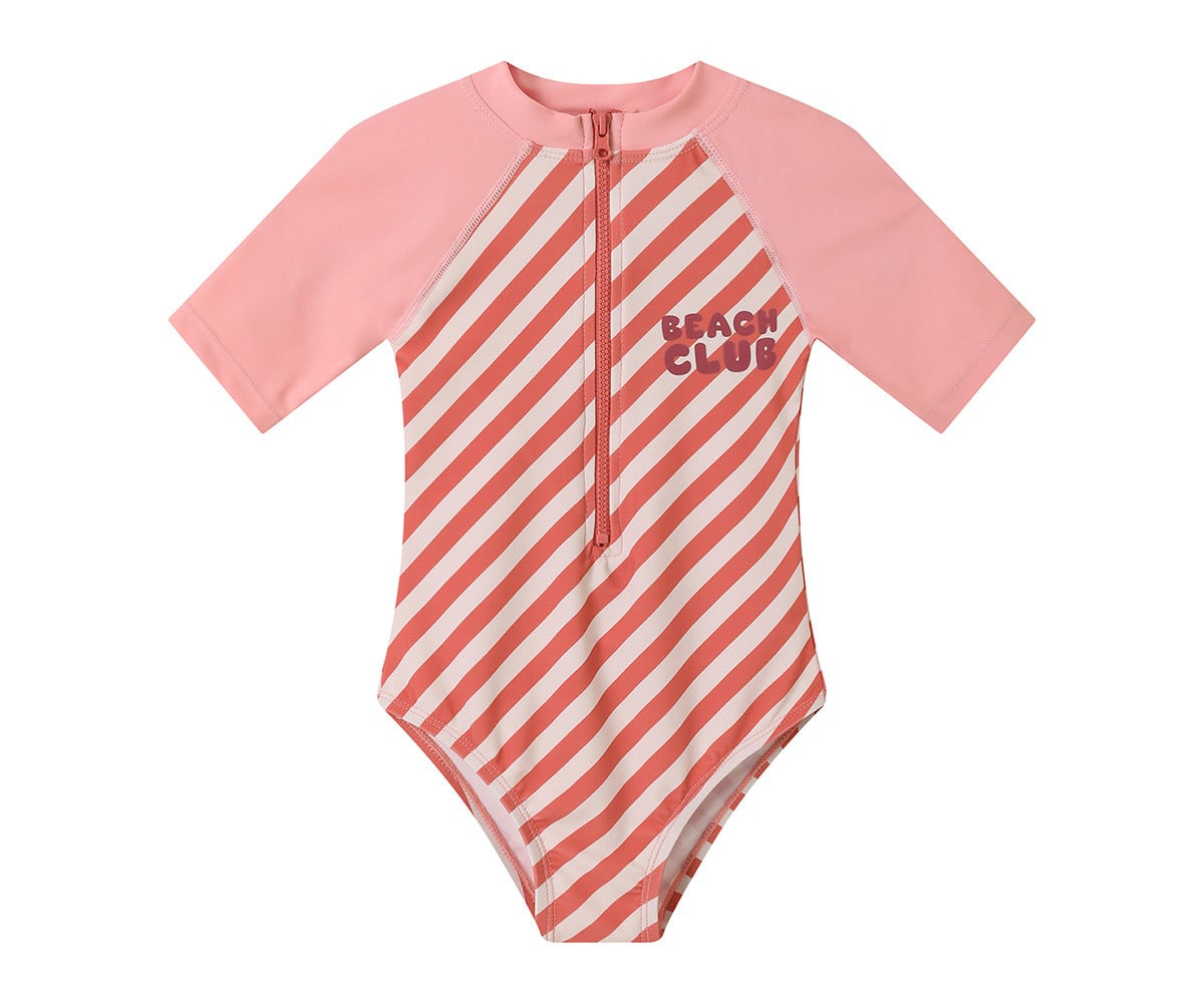 Bañador con cremallera Stripes Bloom & Blush