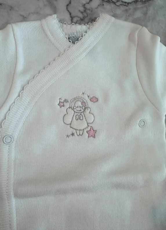 Body cruzado prematuro angelito rosa
