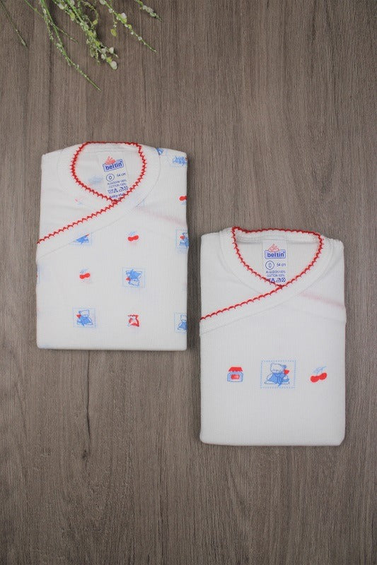 2 bodys bebé recién nacido CEREZA manga corta