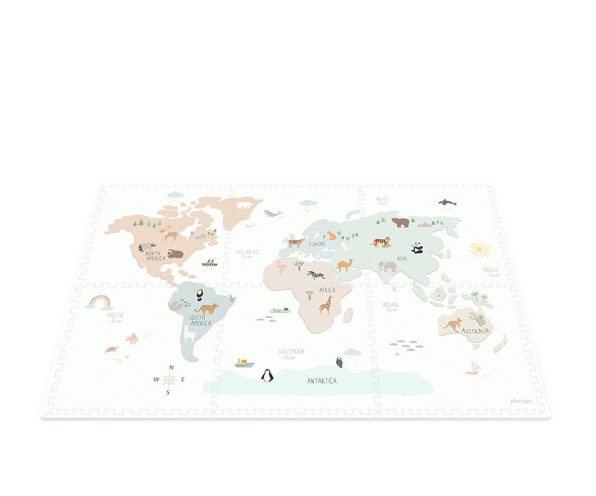 Alfombra de juegos Tiloo Puzzle Worldmap