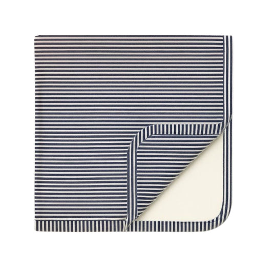 Manta Rayas Azul Algodón Orgánico