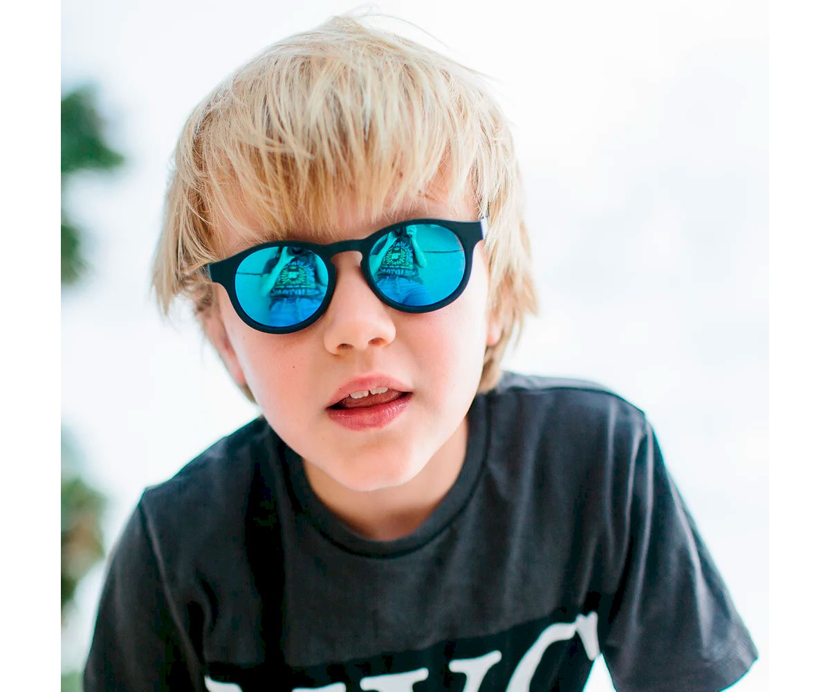 Gafas de Sol Flexibles Keyhole (+6 años) Polarizadas Jet Black