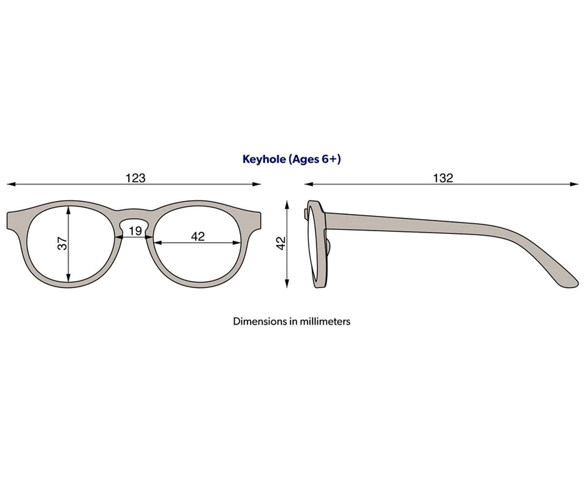 Gafas de Sol Flexibles Keyhole (+6 años) Polarizadas Jet Black
