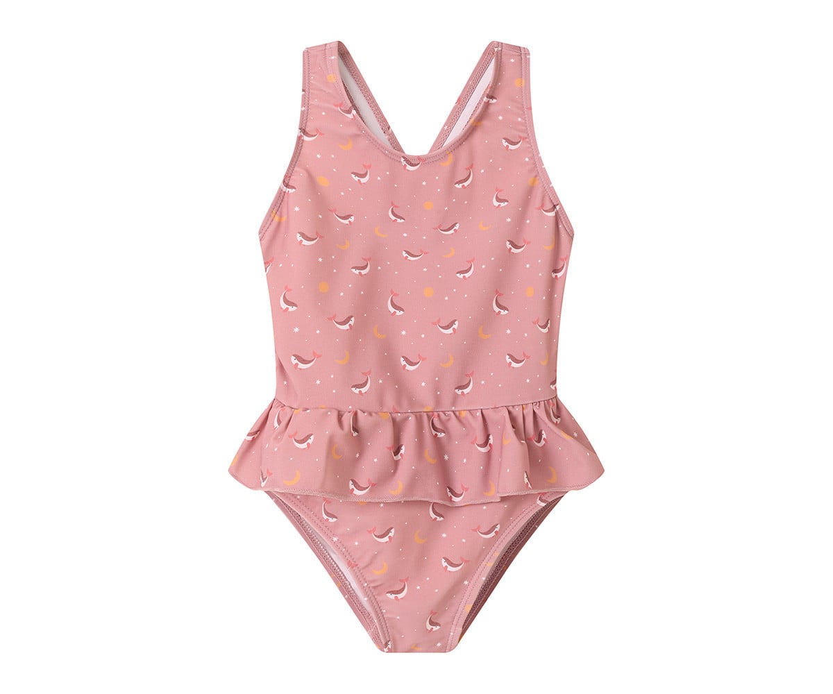 Bañador Cruzado con Volantes Whale Pink