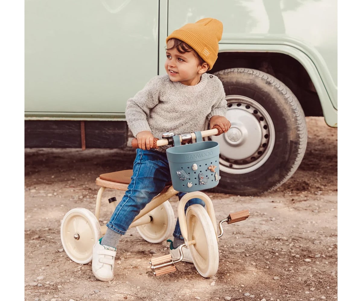 Patinete Banwood Eco + Cesta Pin & Ride Teal y Pines Espacio