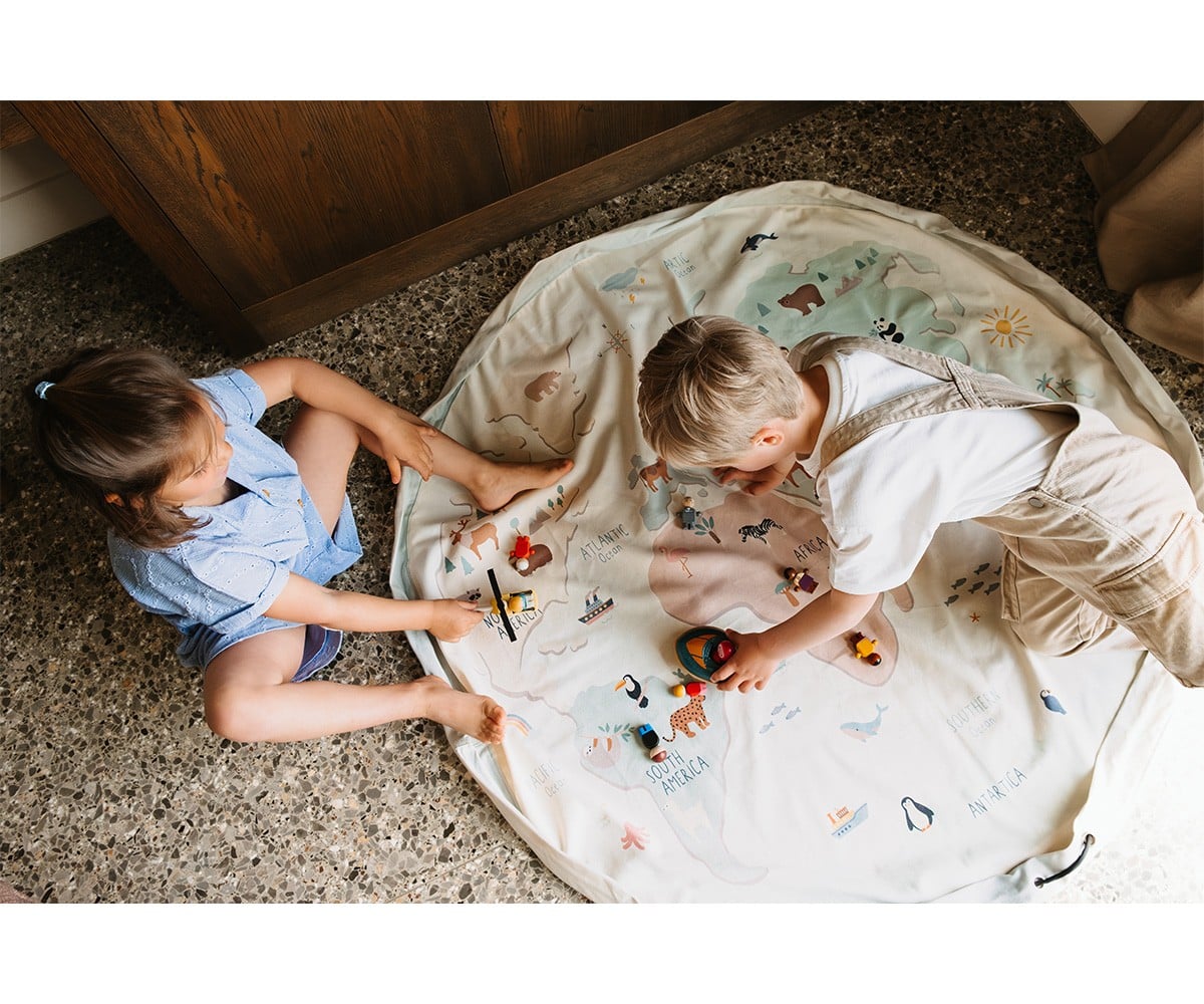 Saco Reversible Play & Go Noomad Worldmap Colour