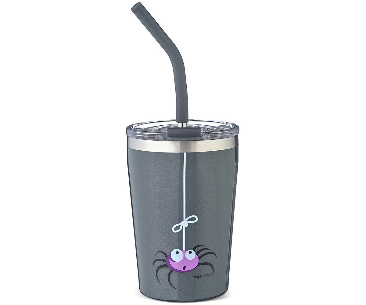 Vaso termo TEMP con pajita Araña Grey