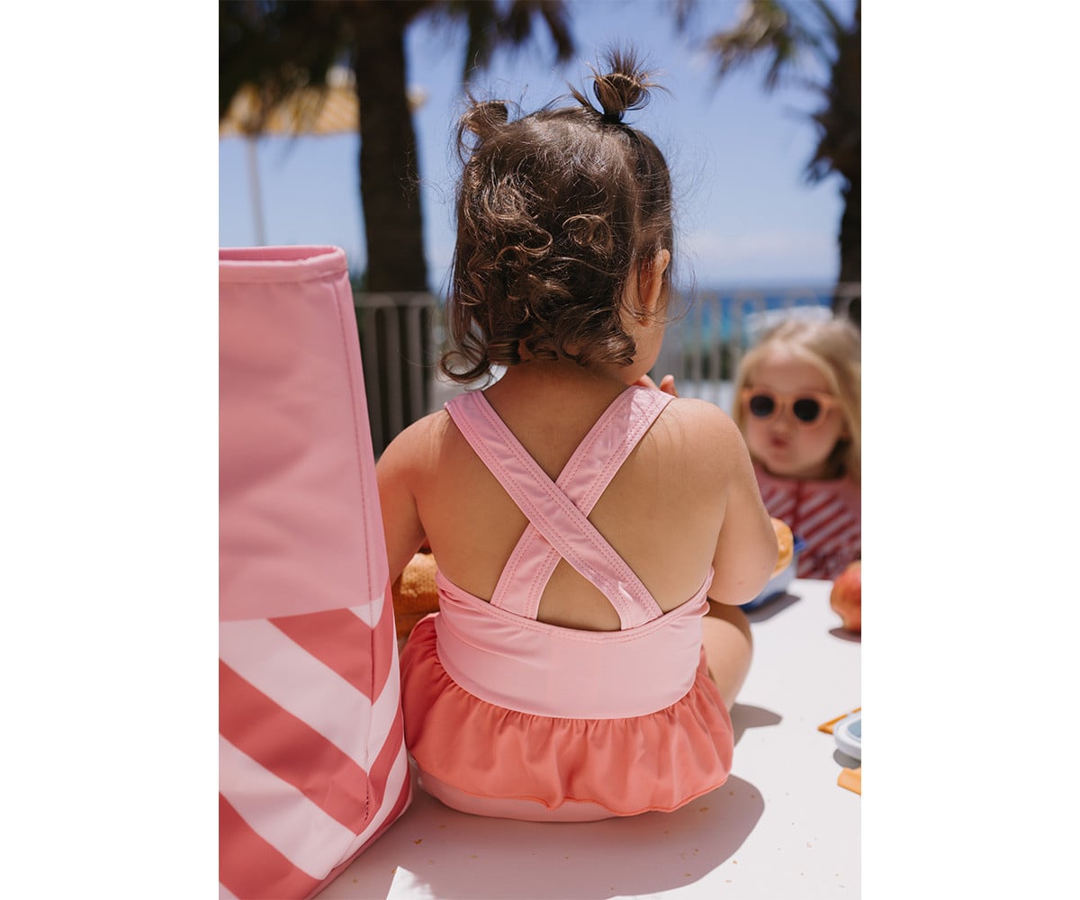 Bañador Cruzado con Volantes Stripes Bloom & Blush