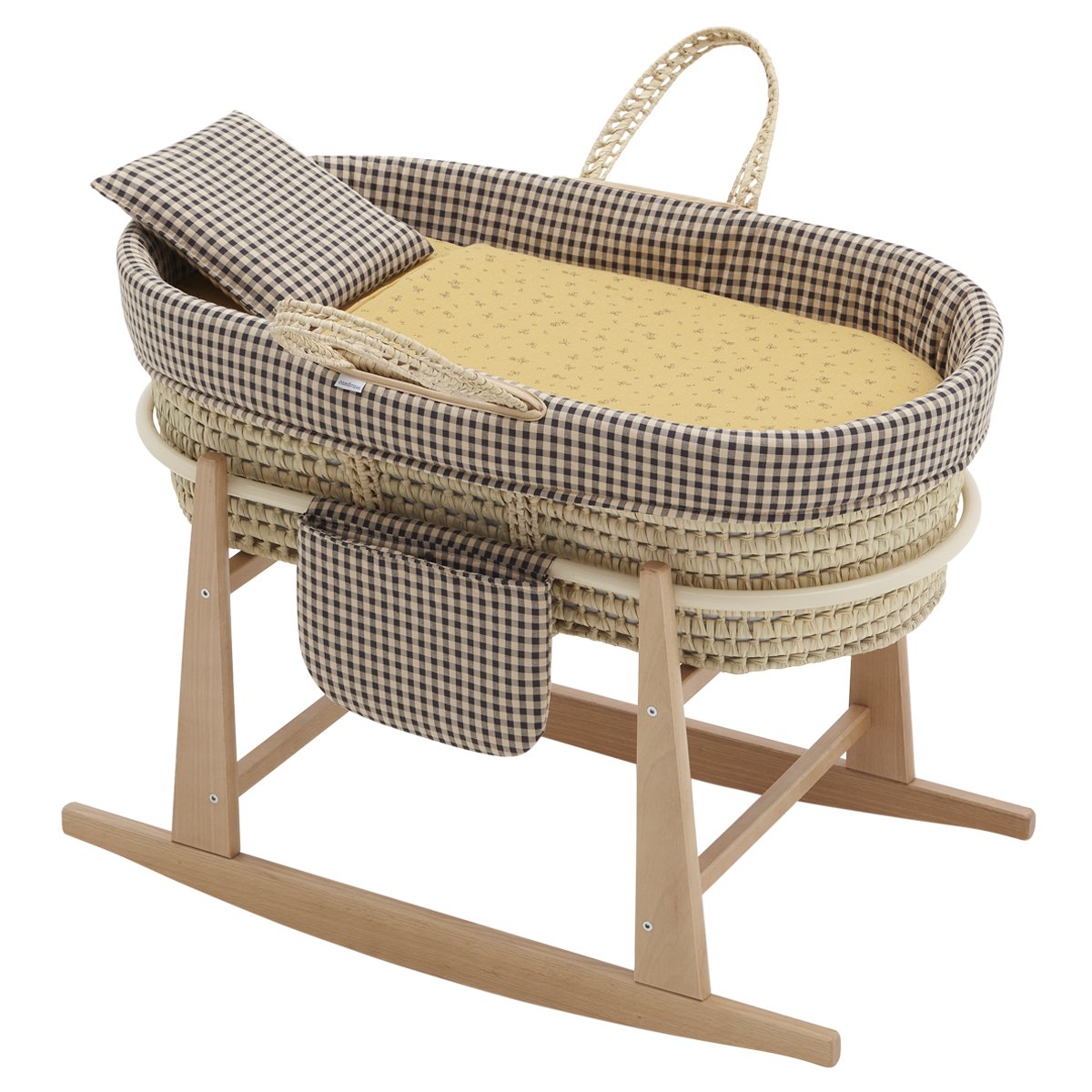 Moises Bebe Mio Cuco + Patas Lansing Flower Mustard/Vichy 49X80X61 Cm