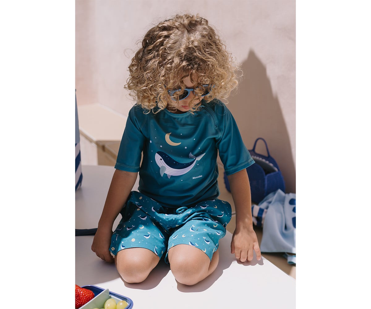 Camiseta Protección Solar Whale Teal