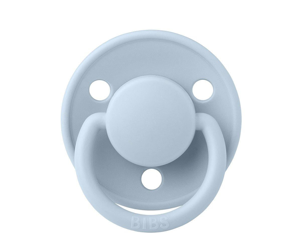 2 Chupetes BIBS De Lux Iron/Baby Blue Silicona