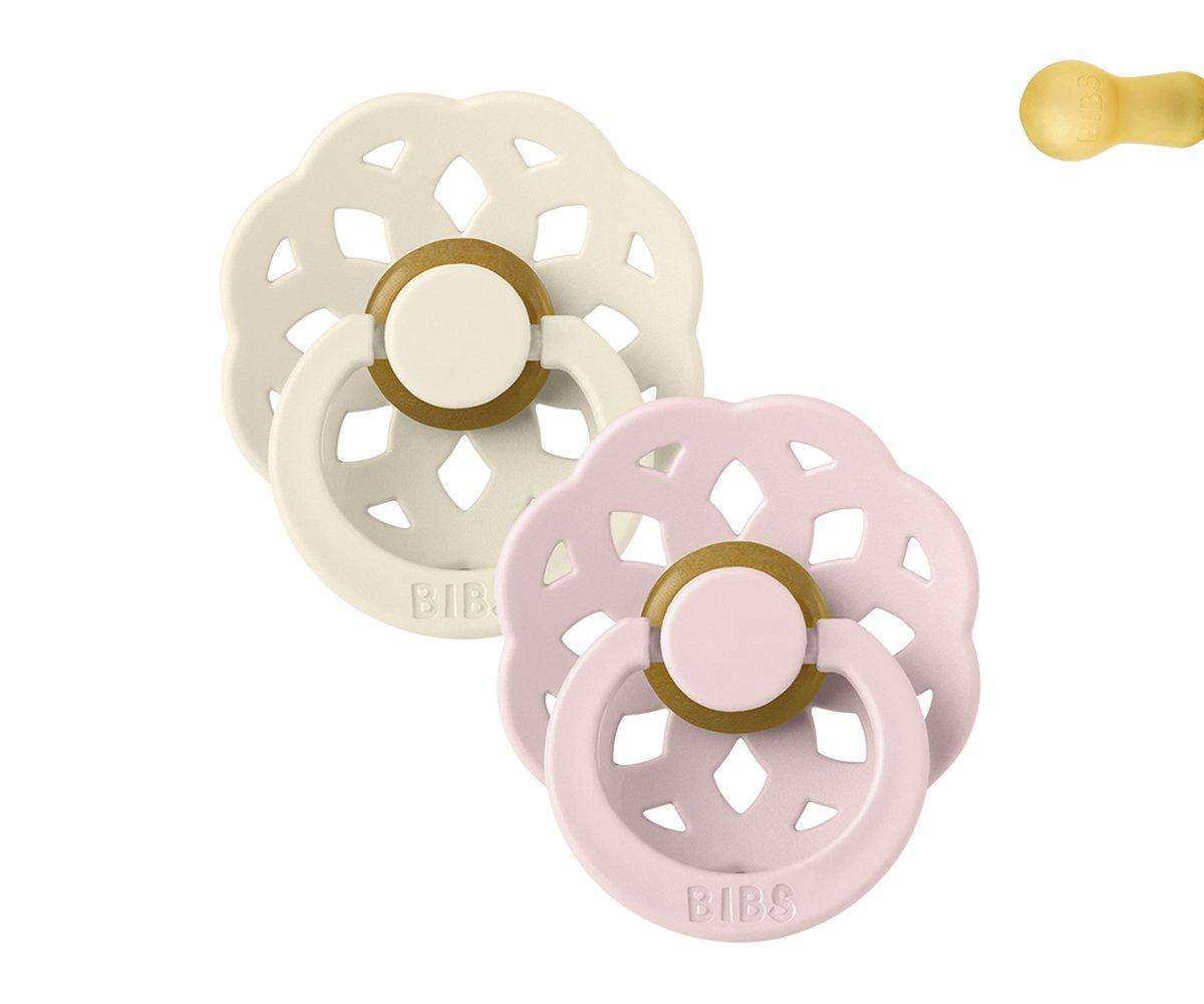 2 Chupetes BIBS Boheme Ivory/Blossom