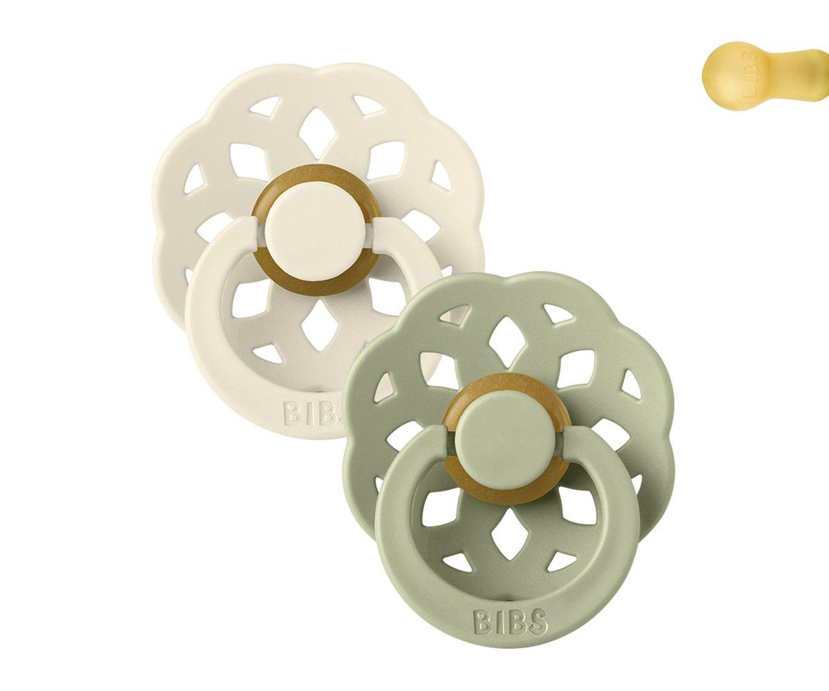 2 Chupetes BIBS Boheme Ivory/Sage