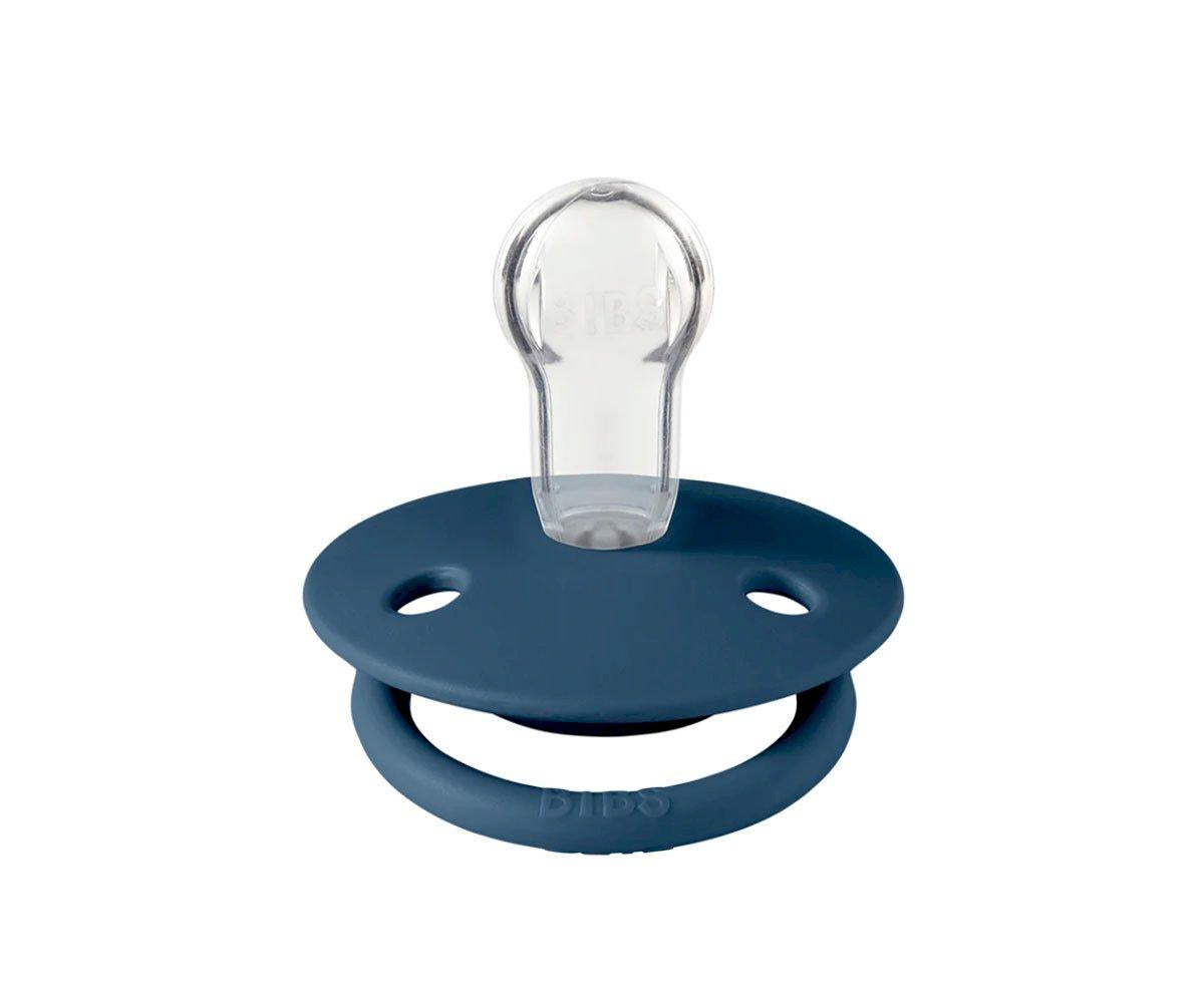 2 Chupetes BIBS De Lux  Dusty Blue/Steel Blue Silicona
