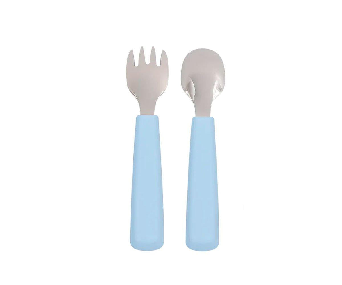 Set 2 Cubiertos Feedie Azul Empolvado