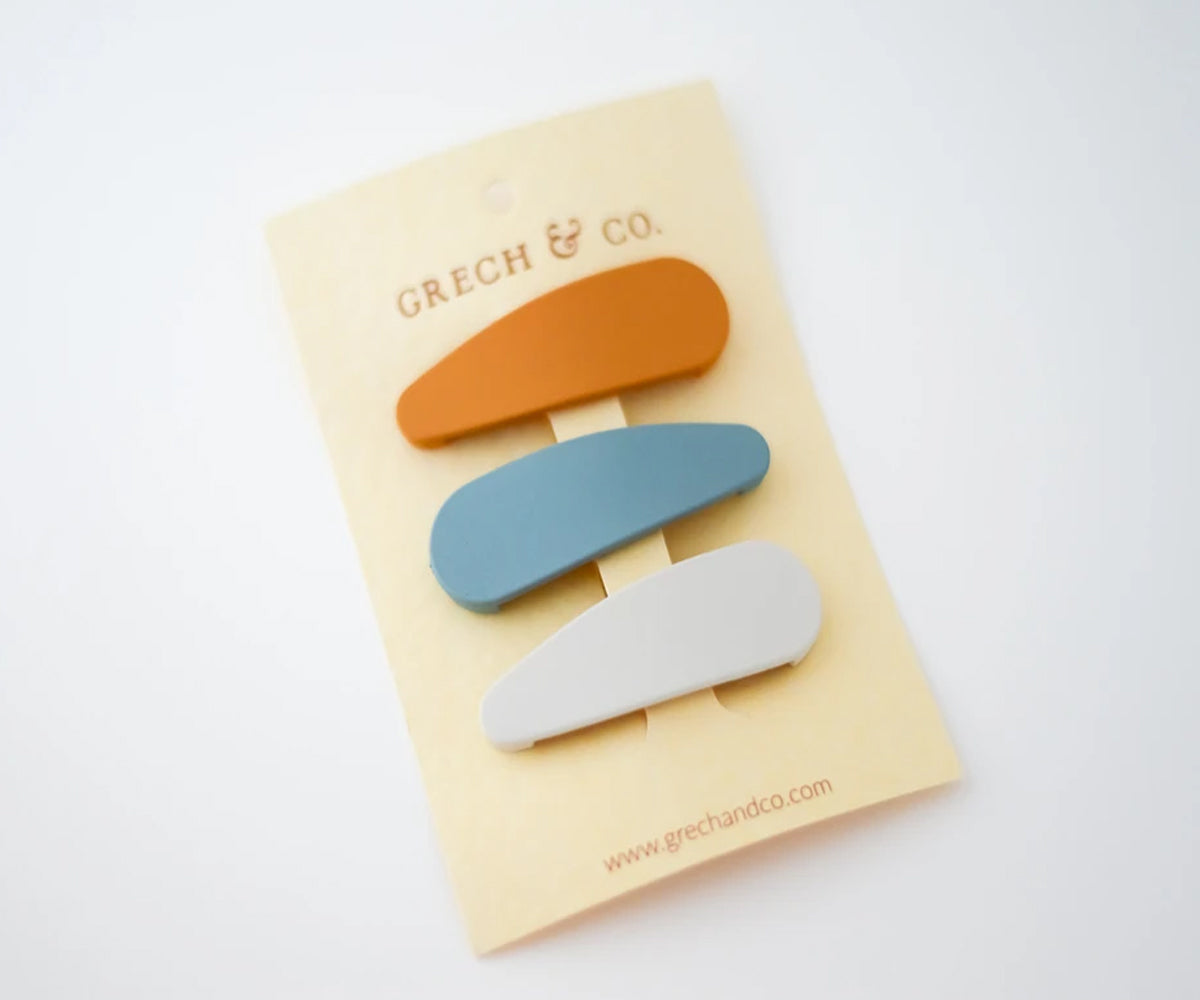 Clips para Pelo Snap Matte Golden-Light Blue-Buff – Savanna