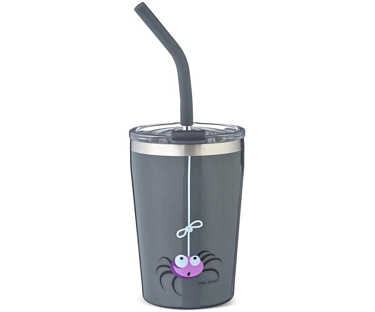 Vaso Termo Hermético con Pajita TEMP Tumbler Araña Grey