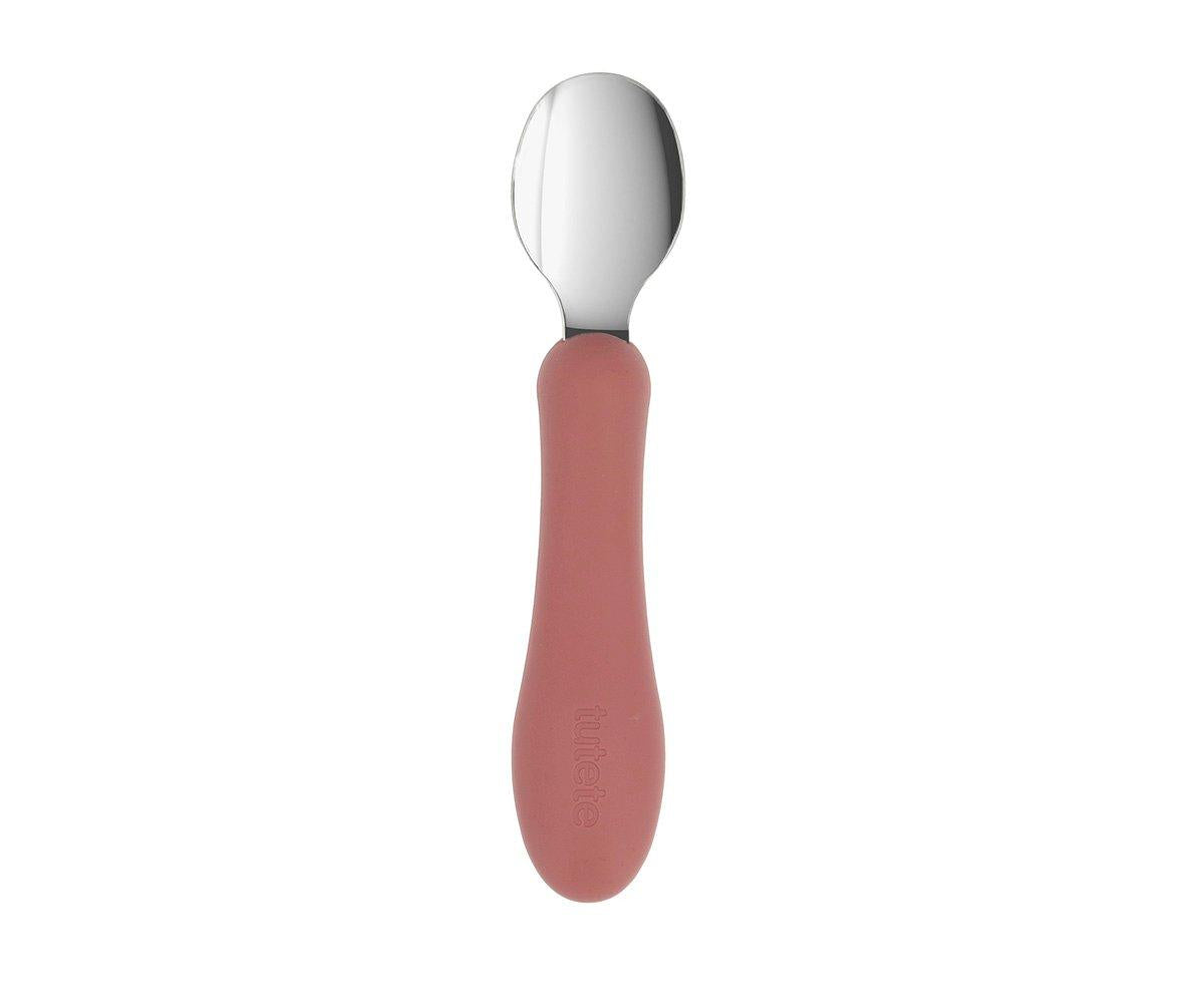 Bol Silicona + Cuchara Acero Brick Blush