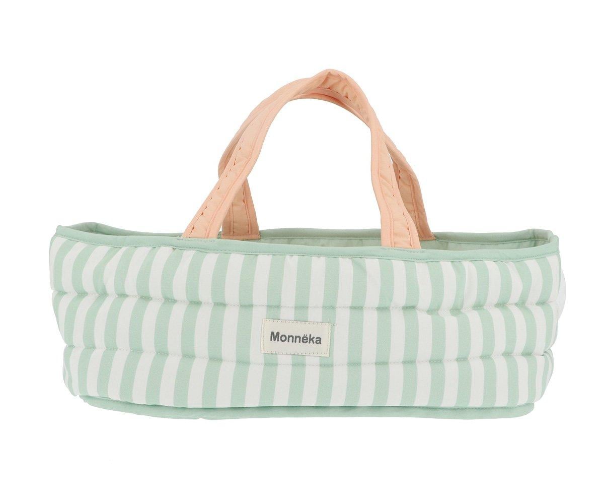 Capazo Muñecas Stripes Sage