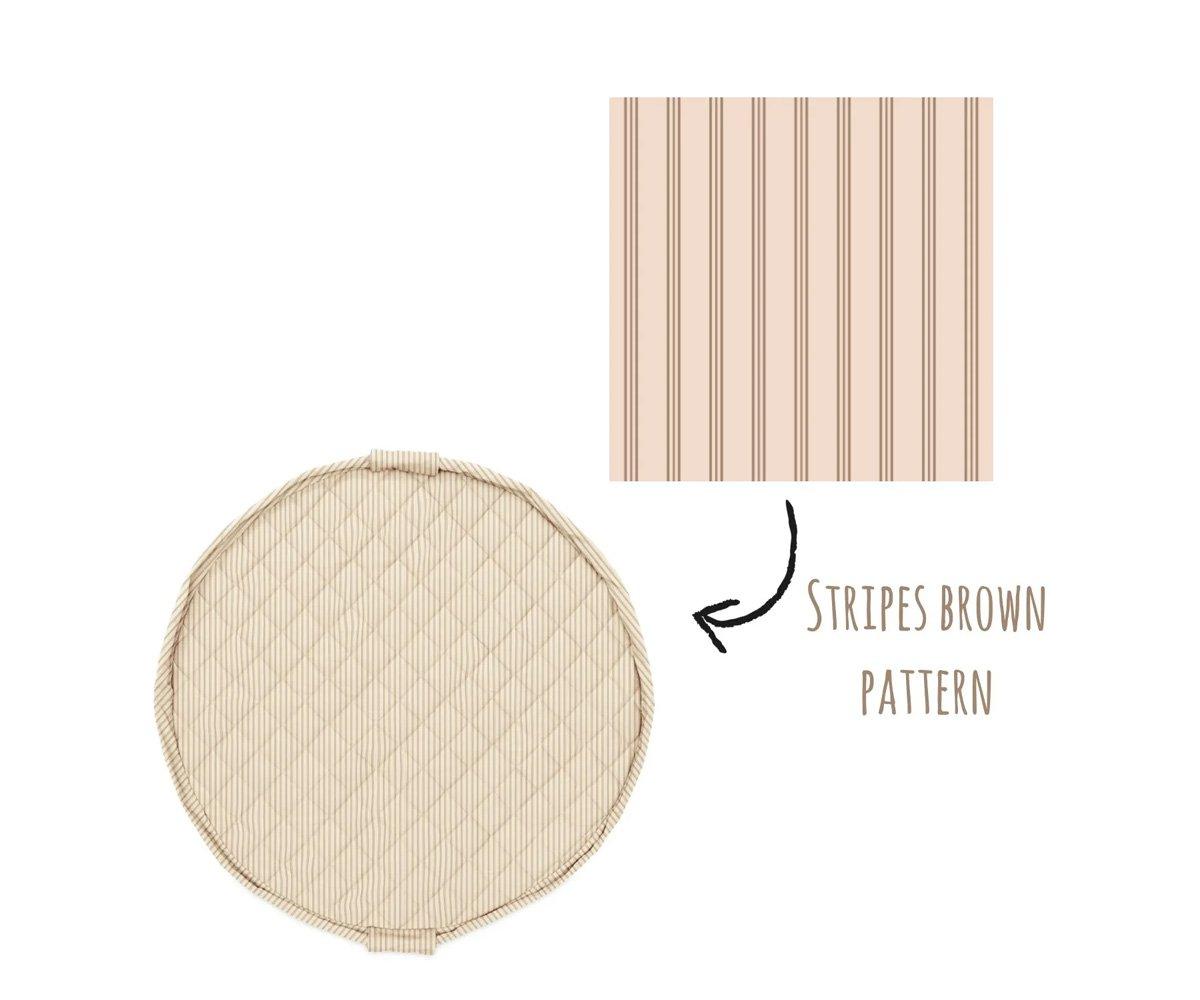 Saco Organic SOFT Reversible Play & Go Stripes Brown