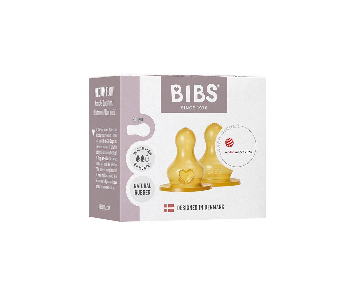 2 Tetinas Látex Biberón BIBS Flujo Medio