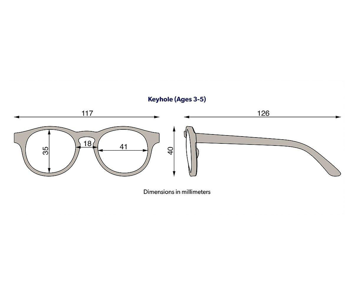 Gafas de Sol Flexibles Keyhole (3-5años) Smoke Lenses Jet Black