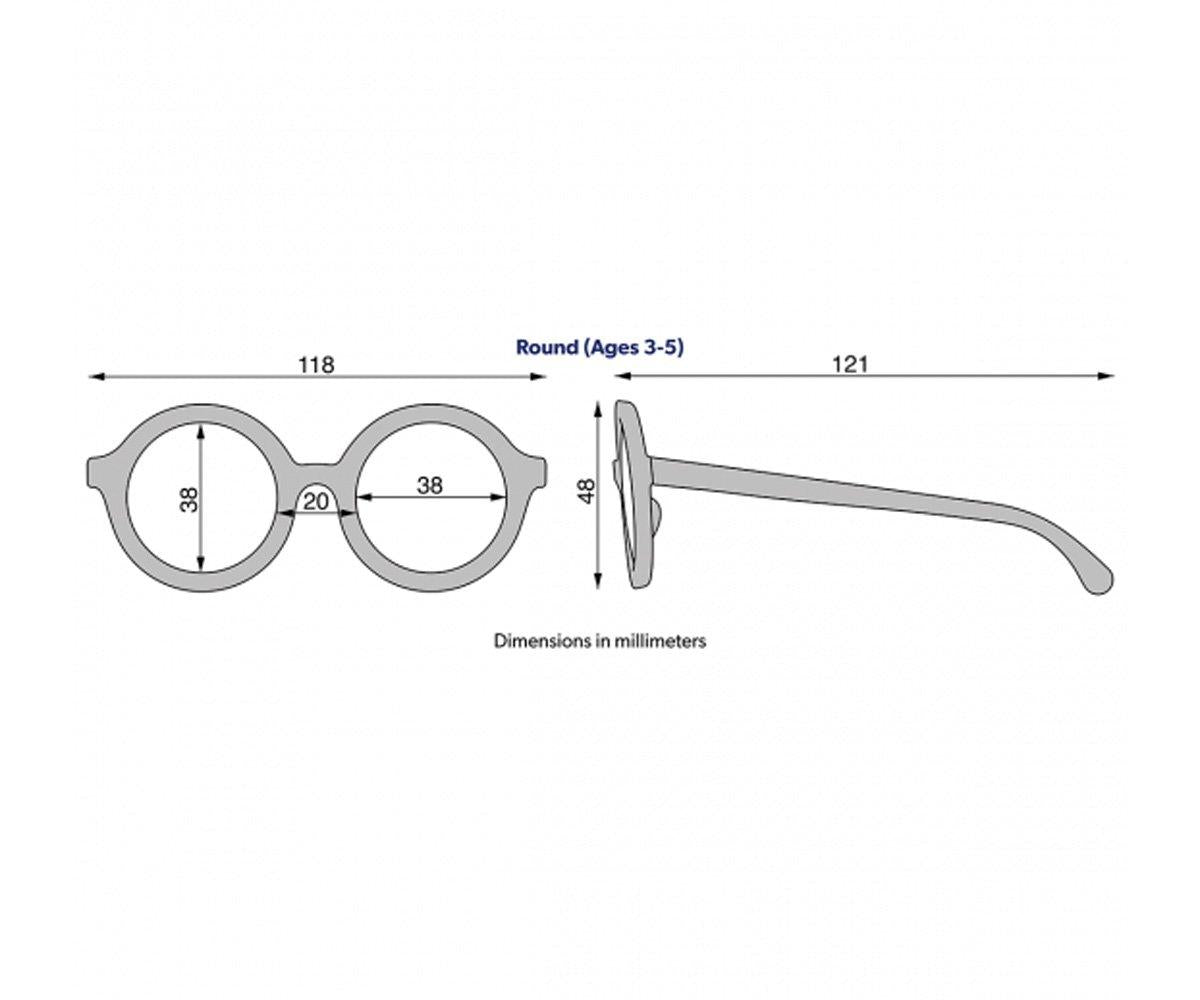 Gafas de Sol Flexibles (3-5años) Original Round Peachy Keen Amber Lenses