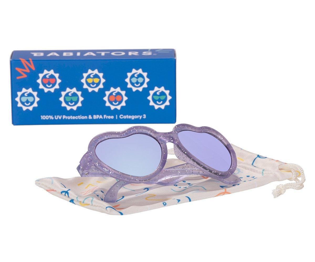 Gafas de Sol Flexibles Hearts (0-24meses) Lavender Shimmer Purple Mirrored Lenses