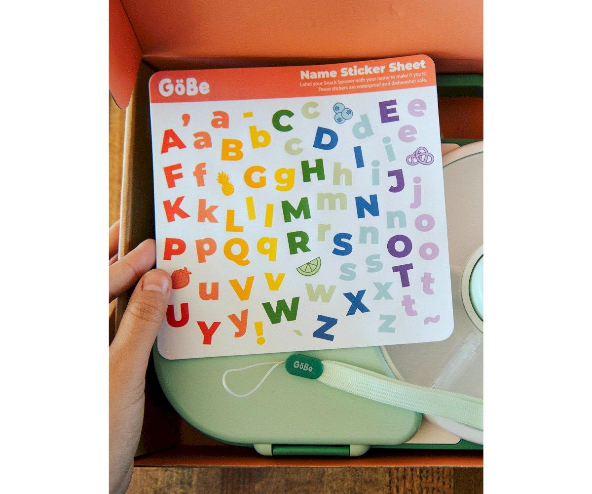 Caja Almuerzo Snack Spinner Flip, Correa de Mano y Hoja de Pegatinas Taro Purple