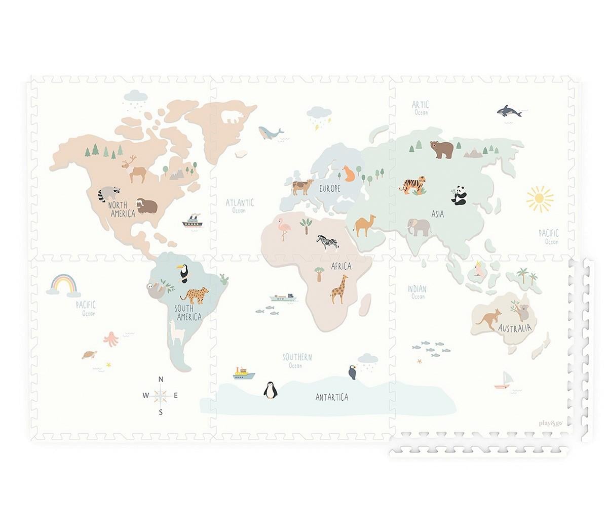 Alfombra de Juegos Tiloo Puzzle Worldmap