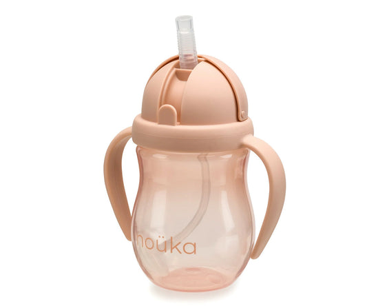 Taza Antiderrame Non-Spill con Pajita Flexible con Peso 240ml Soft Blush