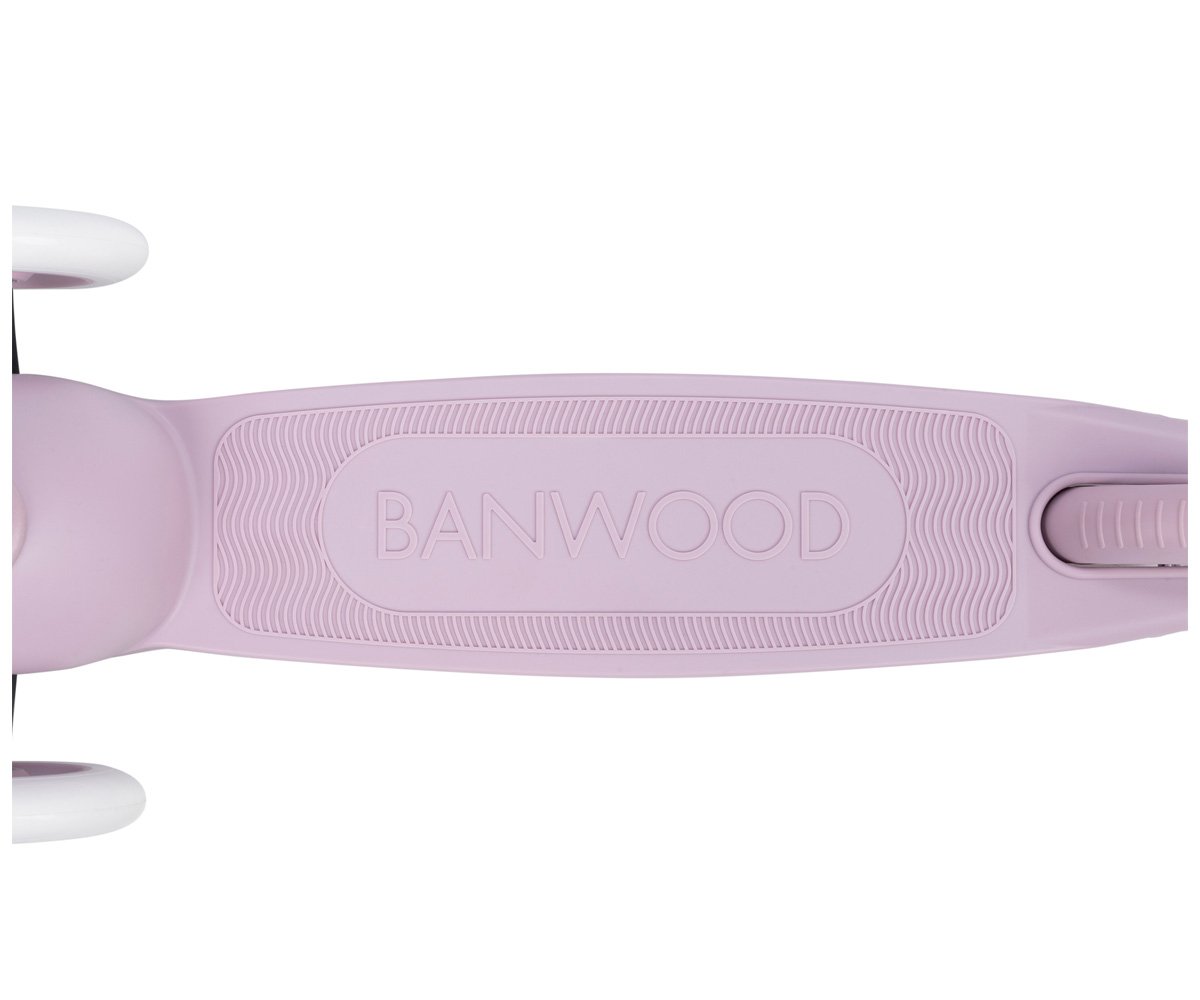 Patinete Banwood Eco + Cesta Pin & Ride Lavender y Pines Magia