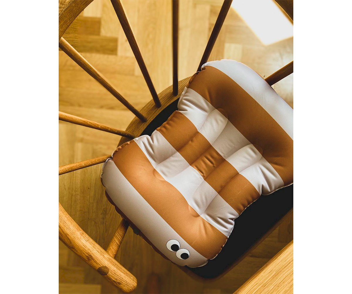 Cojín reductor para silla Stripes Nude Mustard